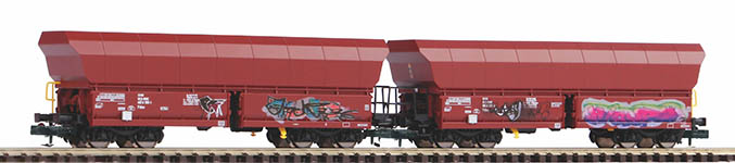 075-40716 - N-2er Set Schüttgutwg. Falns OnRail VI mit Graffiti